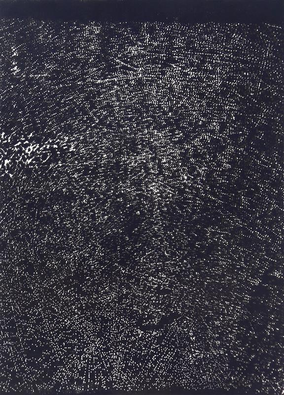 Constellations nocturnes I,  I_I, xylographie  , 79x57 cm, 2020